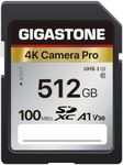 Gigastone 512GB SDXC Memory Card 4K Pro Series Camera Transfer Speed Up to 100MB/s Compatible with Canon Nikon Sony Camcorder, A1 V30 UHS-I Class 10 for 4K UHD Video