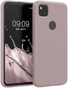 kwmobile Case Compatible with Google Pixel 4a Case - Slim Protective TPU Silicone Phone Cover - Nude Lilac