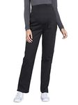 Cherokee Maternity Scrub Pants for Women, Workwear Professionals Soft Stretch WW220, Black, XX-Small