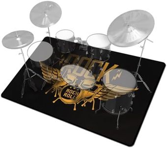 Xuzrdaa Drum Rug - 5ft x 8ft Soundproof Electrical Drum Carpet with Non-Slip Grip - Great Gift for Jazz Drummers (Black)