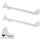 Ice Skate Guards, Figure Skate Blade Guards, Hockey Skate Guards, Hockey Stick Blade Protector for Ice Skating Shoes, Universal Ice Hockey Skates Blade Covers, Ice Skating Accessories (White)