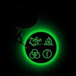 Mi Glow Store | Glow in the Dark Keychains | Music | Compatible with Led Zeppelin (Green)