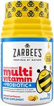 Zarbee's Kid's Complete Daily Multivitamin + Probiotic Gummies with Vitamins A B C D E & zinc for Digestive Health Easy To Chew, Natural Fruit 70 Count