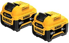 DEWALT 12V MAX 5.0AH Battery, Lithium-Ion, 2-Pack (DCB126-2)