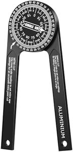 Gohelper Miter Saw Protractor Angle Finder Tool, 7 Inch Aluminum Metal Professional Mitre Protractor, Miter Gauge for Inside Outside Corner, Skirting Woodworking, Crown Molding, Carpenter, Plumber