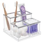 InterDesign iDesign Clarity BPA-Free Plastic Customizable 4-Piece Organizer, 6.5" x 6.5" x 4.53"