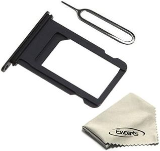 EWPARTSES para iPhone 7 4.7 Tarjeta sim Bandeja Titular de la Ranura con Anillo de Goma de Sello + expulsar Pin (Black)
