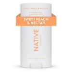 Native Deodorant | Natural Deodorant Seasonal Scents for Women and Men, Aluminum Free with Baking Soda, Probiotics, Coconut Oil and Shea Butter | Sweet Peach & Nectar