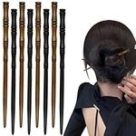 8Pcs Wooden Hair Sticks Hair Chopsticks, Bamboo Shape Hair Holder Hair Chopsticks for Women, Wood Hairpin Hair Stick Pin Hair Sticks for Buns Long Hair, Hair Sticks for Women Hair Accessories(2Colors)