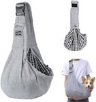 Dog Carrier Bag, Dog Sling up to 10 kg, Portable Carry Bag, Dog Bag for Walking Outdoor Activities and Excursions (Grey)