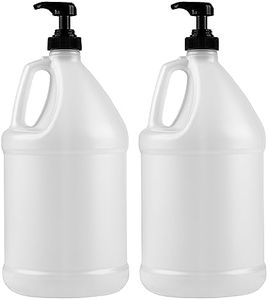 Kitchentoolz 1-Gallon Plastic Jug with Pump Dispenser - Ideal for Epoxy Resin, Laundry Detergent, Liquid Soap, Snow Cone Syrup, Batter