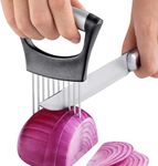 Baskety Steel Onion & Meat Holder Slicer Tools Cutter, Black