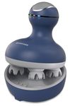 cotsoco Electric Head Massager, with 4 Removable Heads, 84 Nodes Hair Scalp Massager for Hair Growth, Hair Care & Stress Relief, Waterproof Portable Head Scratcher Massager, Gifts for Women Men Blue
