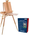 U.S. Art Supply Coronado Large Wooden French Style Field and Studio Sketchbox Easel with Artist Drawer, Palette, Premium Beechwood - Adjustable Wood Tripod Easel Stand for Painting, Sketching, Display