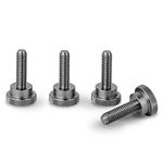 PrecisionGeek - Stainless Steel M8 x 19mm Knurled Thumb Screws with shoulder (Set of 4)