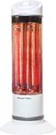 Russell Hobbs 1200W Carbon Infrared Electric Room Heater | 2 Heat Settings, Wide Oscillation, Double Carbon Tubes | 40% Less Power Consumption, Tip-Over Safety Protection | 2-Year Warranty - RCH1200W