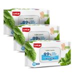 LuvLap Plant Based 99% Pure Water Extra Thick Baby Wipes, Pack of 3 (72wipesx3=216 Wipes), with Aloe Vera, Calendula Oil & Vitamin E, pH Balanced, Paraben Free, Dermatologically Tested