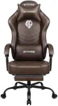 Gaming Chair, Video Game Chair with Footrest and Lumbar Support, PU Leather Recliner Computer Gaming Chair for Adults, Height Adjustable Gamer Chair with 360°-Swivel Seat and Headrest