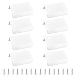 MOROBOR 8pcs Finger Edge Pull Aluminum Alloy Invisible Wardrobe Handles Recessed Concealed Handles for Cabinets, Drawers, Sliding Doors, Closets(50mm, white)