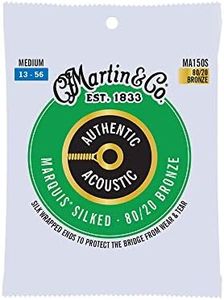 Martin Strings Acoustic Guitar Strings Medium 13-56 Bronze