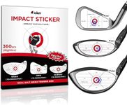 IJEKER Golf Impact Tape - High-Resolution Strike Stickers for Iron, Wood & Fairway Clubs, Non-Residue, Swing Training Aid Impact Labels, Mixed Club Types, 360pcs