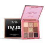 RENEE Fearless Eyeshadow Palette – Nude 12gm, Vibrant Shades, Travel Friendly, Long Lasting, Non Creasing, Easy-to-blend & Build Up For Eye-catching Transition From An Office To Glamorous Smoky Eye