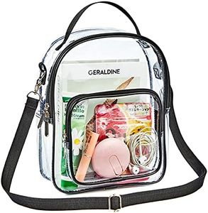 Edraco Clear Purses for Women Stadium, Black, One Size, Small Purse