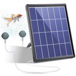 Biling Pond Aerator Solar Powered,2.5W Solar Pond Air Pump for Outdoor Fish Ponds, 3 Modes Hydroponics Air Pump, Solar Pond Oxygenator for Pond Stock Tank Aquarium 2 Air Stone for Pond