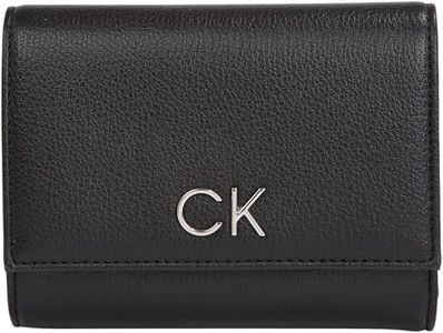 Calvin Klein Portafoglio Donna Ck Daily Medium Trifold Bifold, Nero (Ck Black), Taglia Unica