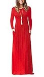DEARCASE Maxi Dress for Women Red L
