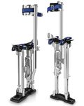 Drywall Stilts, 15"-23" Stilts for Adults Adjustable Heights Aluminum Work Stilts with Protective Knee Pads for Sheetrock Drop Ceiling Painting Painter Exterior Wall Painting and High Shrub Trimming