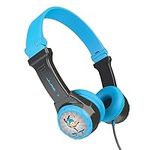 JLab JBuddies Folding Kids Headphones, Volume Limiting Design Head Band Designed to Fit Kids of All Ages (Gray/Blue)