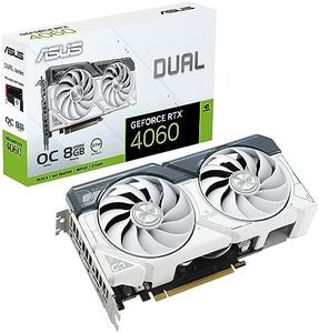 ASUS Dual GeForce RTX™4060 White OC Edition Graphics Card 8GB GDDR6 with Two Powerful Axial-tech Fans and a 2.5-Slot Design for Broad Compatibility