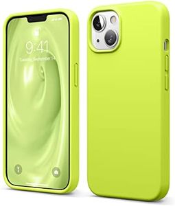 elago Liquid Silicone Case Compatible with iPhone 13 Case (6.1"), Premium Silicone, Full Body Protection - 3 Layer Shockproof Phone Cover, Anti-Scratch Soft Microfiber Lining (Neon Yellow)