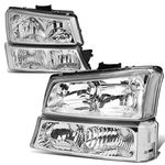 Chevy Silverado/Avalanche 4-PC Headlight Lamps (Chrome Housing) - 1 Gen