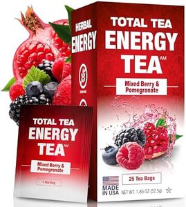 Total Tea Detox Guayusa Energy Tea - All Natural Herbal Caffeinated Tea Cleanse - Energy & Focus - Coffee Substitute - 25 Tea Bags for Men and Women