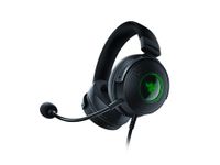 Razer Kraken V3 HyperSense Wired USB Gaming Headset Haptic Technology: Triforce Titanium 50mm Drivers - Detachable Mic - RZ04-03770100-R3M1, Black