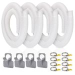 Pool Bump Hose for for Above Ground Pools, 4 Pack 1.25" Diameter Pool Filter Hose Accessory Pool Pump Replacement 59 Inch Long with 4 Clamps and 4 Pipe Holders