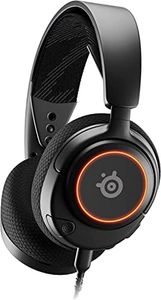 SteelSeries Arctis Nova 3 Wired 3.5mm AUX + USB-C Prism 2-Zone RGB Illumination Gaming Headset for PC & Playstation - AI-Powered Noise-Cancelling ClearCast Gen 2 Microphone