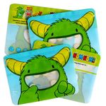 Nom Nom Kids | Reusable sandwich bags x 4 | Cute Monster Design | Perfect size for children's sandwiches | sharing snack bags | sweet bag | ziplock bags for food Reusable Sandwich Bags