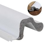 Hungbak Kerf Weather Stripping Door & Window Seal - Groove Slot Installation, Weatherstrip for Large Gap, Dustproof, Waterproof, Soundproof & Thermal Insulation (20FT, White)