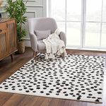 Hauteloom Cansu Living Room, Bedroom Area Rug - Contemporary - Plush Pile - Black - 2'7" x 4'