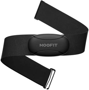 moofit HR8 Heart Rate Monitor Chest Strap, Low Energy Real-Time Heart Rate Data Bluetooth 5.0/ANT+, Longer Communication Range, IP67 Waterproof, Compatible with iOS/Android Apps, Gym Equipment, Black