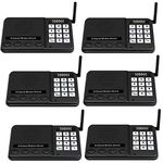 6 Pack Intercoms Wireless for Home - Long Range 1 Mile Wireless Intercom System 10 Channel 3 Code - GLCONN Room to Room Home Intercom System for Business House Office Gate Restaurant Elderly