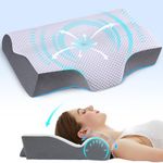 Vamorry Cervical Pillow for Neck and Shoulder Pain, [Newest Adjustable Firmness] Contour Memory Foam Pillow for Sleeping, Ergonomic Orthopedic Neck Support Pillow for Side, Back, and Stomach Sleepers