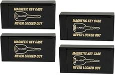 4 JUMBO Hide A Key Holder Magnetic Under Car Spare Keys House Shed RV Boat Truck Office Storage Valuables Tracking Large Premium ABS Case Strong Magnet