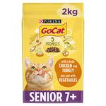 Go-Cat Senior Chicken & Veg Dry Cat Food 2kg, Pack of 4