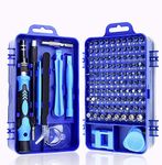 Screwdriver Set 115 in 1, Multi-function Magnetic Computer Repair Tool Kit Compatible with iPhone, iPad, Laptop, Watch, Macbook, Xbox, Cellphone, PC and Game Console (Blue)