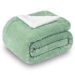 SOCHOW Sherpa Fleece Throw Blanket, Double-Sided Super Soft Luxurious Plush Blanket 127cm×150cm, Celadon