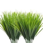 CATTREE Artificial Wheat Grass, Plastic Plants Shrubs Bushes Fake Green Leaves Wedding Indoor Outdoor Home Garden Verandah Kitchen Office Table Centerpieces Arrangements Christmas Decoration 5 pcs